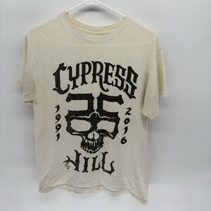 Cypress Hill Tour Promo White Rap T Shirt Skull Graphic Rare 1991-2016 Men Large